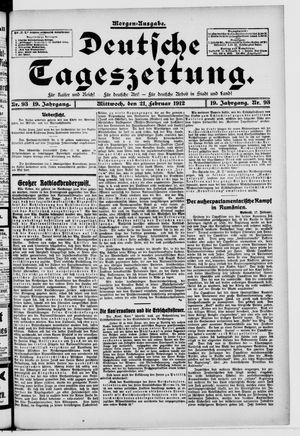 Deutsche Tageszeitung vom 21.02.1912