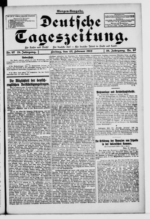 Deutsche Tageszeitung vom 23.02.1912