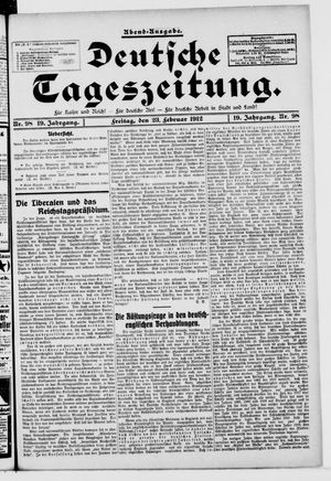 Deutsche Tageszeitung vom 23.02.1912