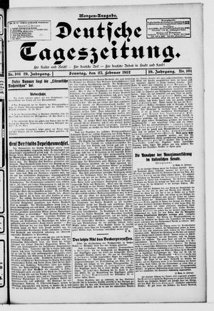 Deutsche Tageszeitung vom 25.02.1912