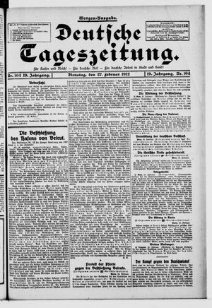 Deutsche Tageszeitung vom 27.02.1912