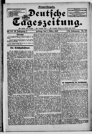 Deutsche Tageszeitung vom 01.03.1912