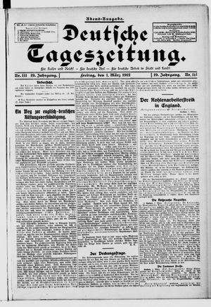 Deutsche Tageszeitung vom 01.03.1912