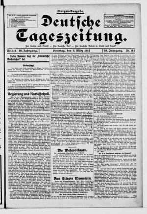 Deutsche Tageszeitung vom 03.03.1912