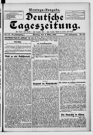 Deutsche Tageszeitung vom 04.03.1912