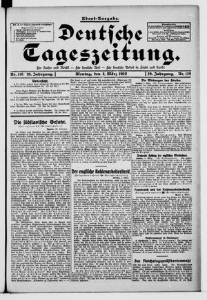 Deutsche Tageszeitung vom 04.03.1912