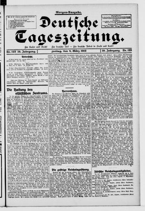 Deutsche Tageszeitung vom 08.03.1912