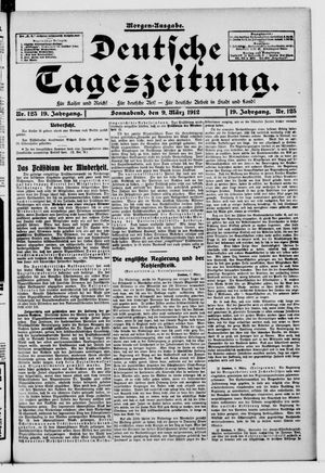 Deutsche Tageszeitung vom 09.03.1912