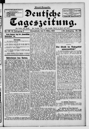 Deutsche Tageszeitung vom 09.03.1912