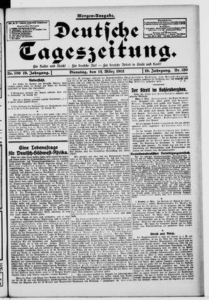 Deutsche Tageszeitung vom 12.03.1912
