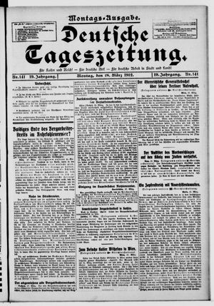 Deutsche Tageszeitung vom 18.03.1912