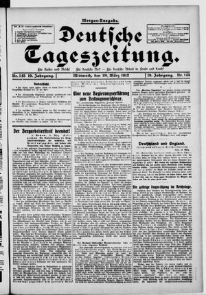Deutsche Tageszeitung vom 20.03.1912
