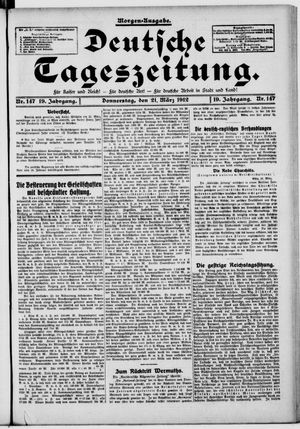 Deutsche Tageszeitung vom 21.03.1912