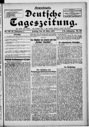 Deutsche Tageszeitung vom 22.03.1912
