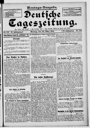 Deutsche Tageszeitung vom 25.03.1912