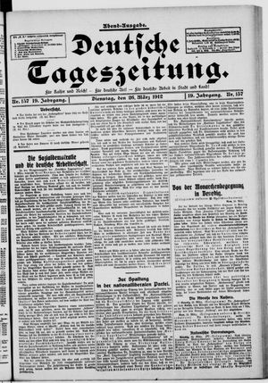 Deutsche Tageszeitung vom 26.03.1912