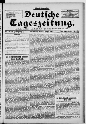 Deutsche Tageszeitung vom 27.03.1912
