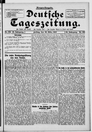 Deutsche Tageszeitung vom 29.03.1912