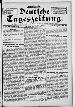 Deutsche Tageszeitung vom 29.03.1912