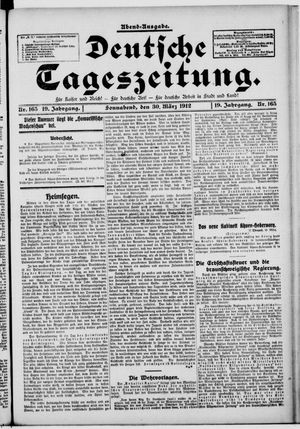 Deutsche Tageszeitung vom 30.03.1912