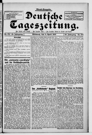 Deutsche Tageszeitung vom 03.04.1912