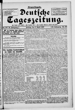 Deutsche Tageszeitung vom 05.04.1912