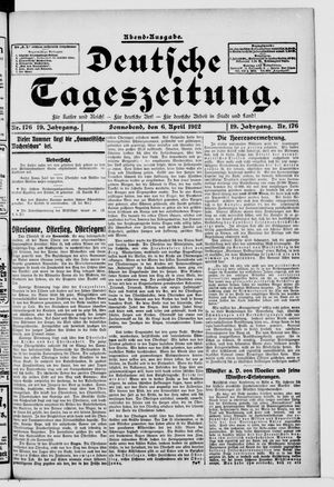 Deutsche Tageszeitung vom 06.04.1912