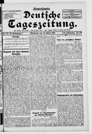 Deutsche Tageszeitung vom 10.04.1912