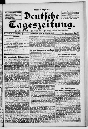 Deutsche Tageszeitung vom 10.04.1912