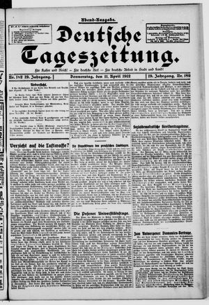 Deutsche Tageszeitung vom 11.04.1912