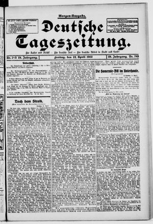 Deutsche Tageszeitung vom 12.04.1912