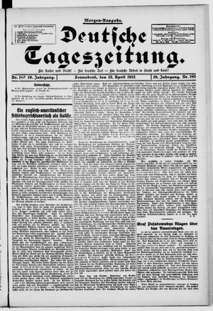 Deutsche Tageszeitung vom 13.04.1912