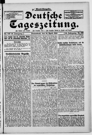 Deutsche Tageszeitung vom 13.04.1912