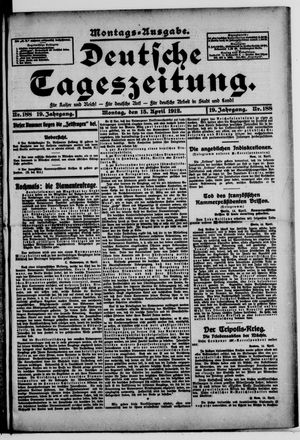 Deutsche Tageszeitung vom 15.04.1912