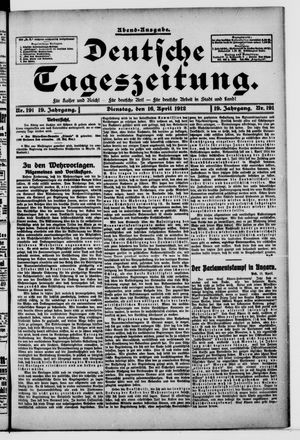 Deutsche Tageszeitung vom 16.04.1912
