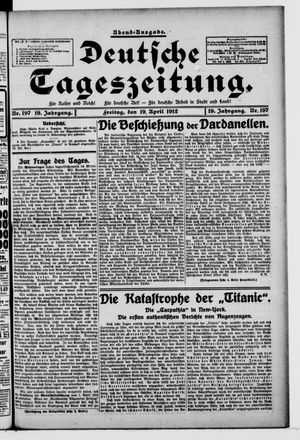 Deutsche Tageszeitung vom 19.04.1912