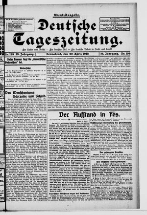 Deutsche Tageszeitung vom 20.04.1912