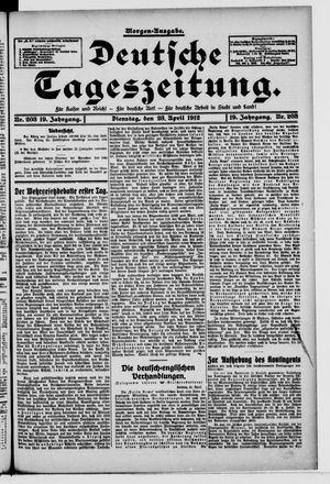 Deutsche Tageszeitung vom 23.04.1912