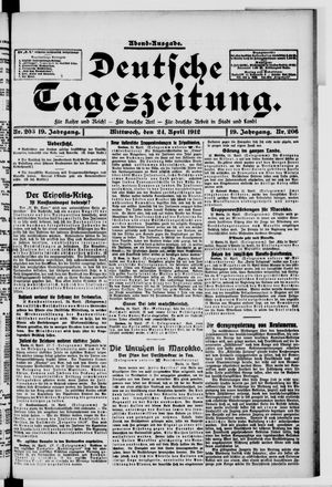 Deutsche Tageszeitung vom 24.04.1912