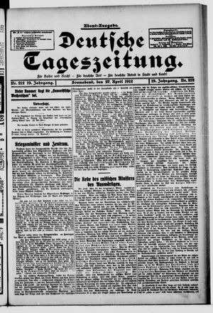 Deutsche Tageszeitung vom 27.04.1912