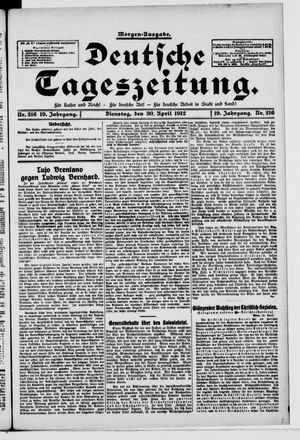 Deutsche Tageszeitung vom 30.04.1912