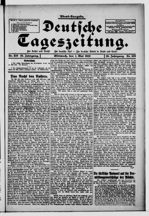 Deutsche Tageszeitung vom 01.05.1912