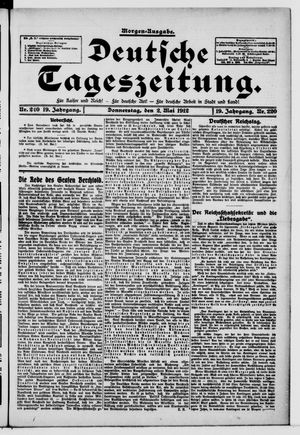 Deutsche Tageszeitung vom 02.05.1912