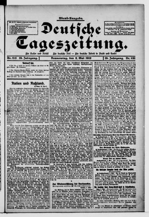 Deutsche Tageszeitung vom 02.05.1912