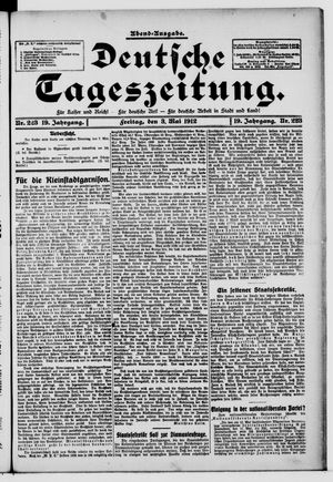Deutsche Tageszeitung vom 03.05.1912