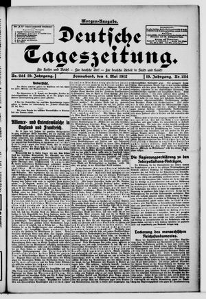 Deutsche Tageszeitung vom 04.05.1912