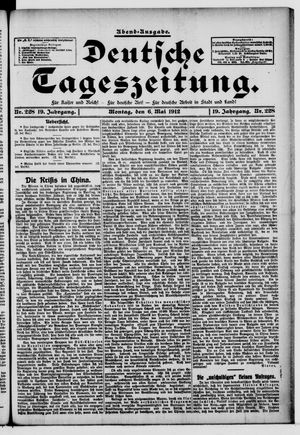 Deutsche Tageszeitung vom 06.05.1912