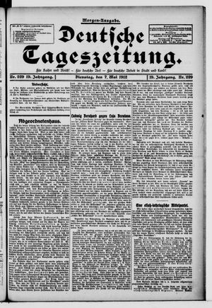 Deutsche Tageszeitung vom 07.05.1912