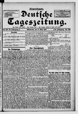 Deutsche Tageszeitung vom 08.05.1912
