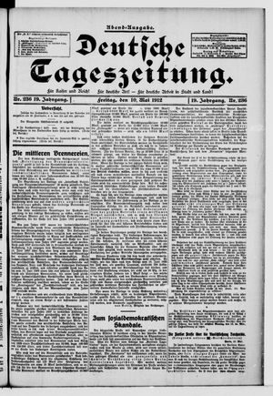 Deutsche Tageszeitung on May 10, 1912